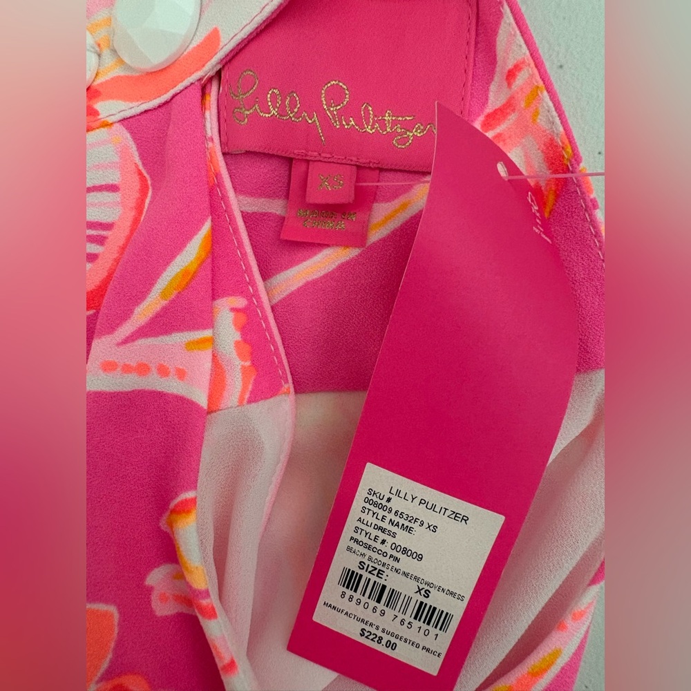 NWT Lilly Pulitzer Women’s Pink Beachy Alli Dress Size XS sku#117 - Picture 11 of 12